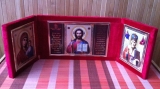43 Складень Триптих малый "Спаситель, Богородица, св. Николай"