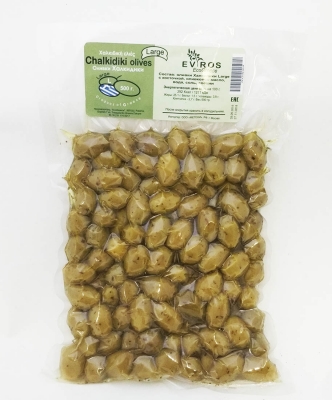 500 гр. Оливки Халкидики (Зеленые) XL, Вакуумная упаковка